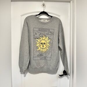“Radiate Love” Grey Pullover - Size L (11-13)